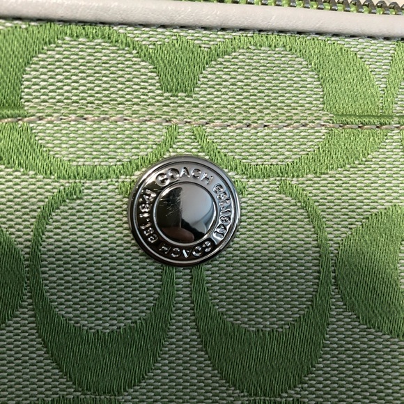 Green Coach wristlet - Picture 3 of 6